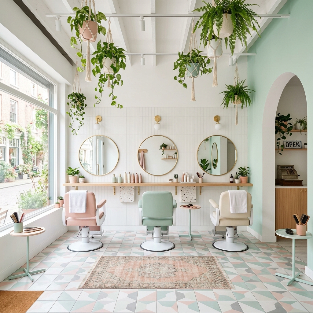 Diseño de barbería estilo clásico premium diseñado por NODO Estudio