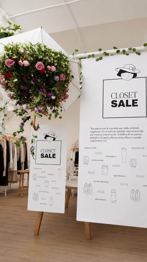 Closet Sale en VERDI Coffee Tea Shop por MAROZ Estudio